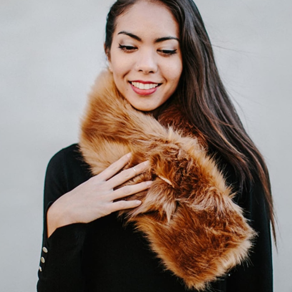 ASOS Brown Faux Fur Collar Stole
